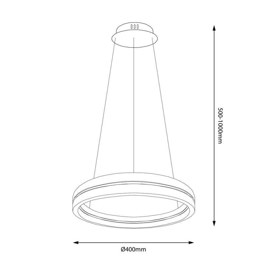 Candeeiro suspenso LED GRAVITY LED/36W/230V preto