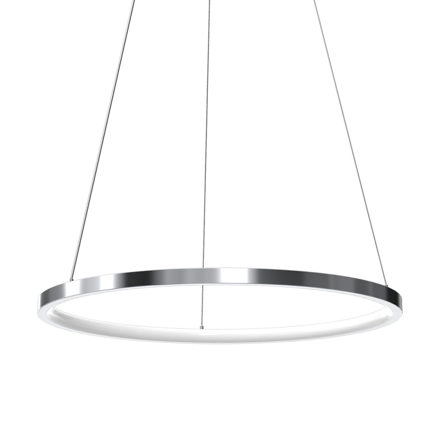 Candeeiro suspenso LED HOOP LED/27W/230V diâmetro 50 cm 4000K cromado brilhante