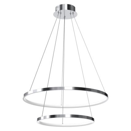 Candeeiro suspenso LED HOOP LED/51W/230V diâmetro 60 cm 4000K cromado brilhante