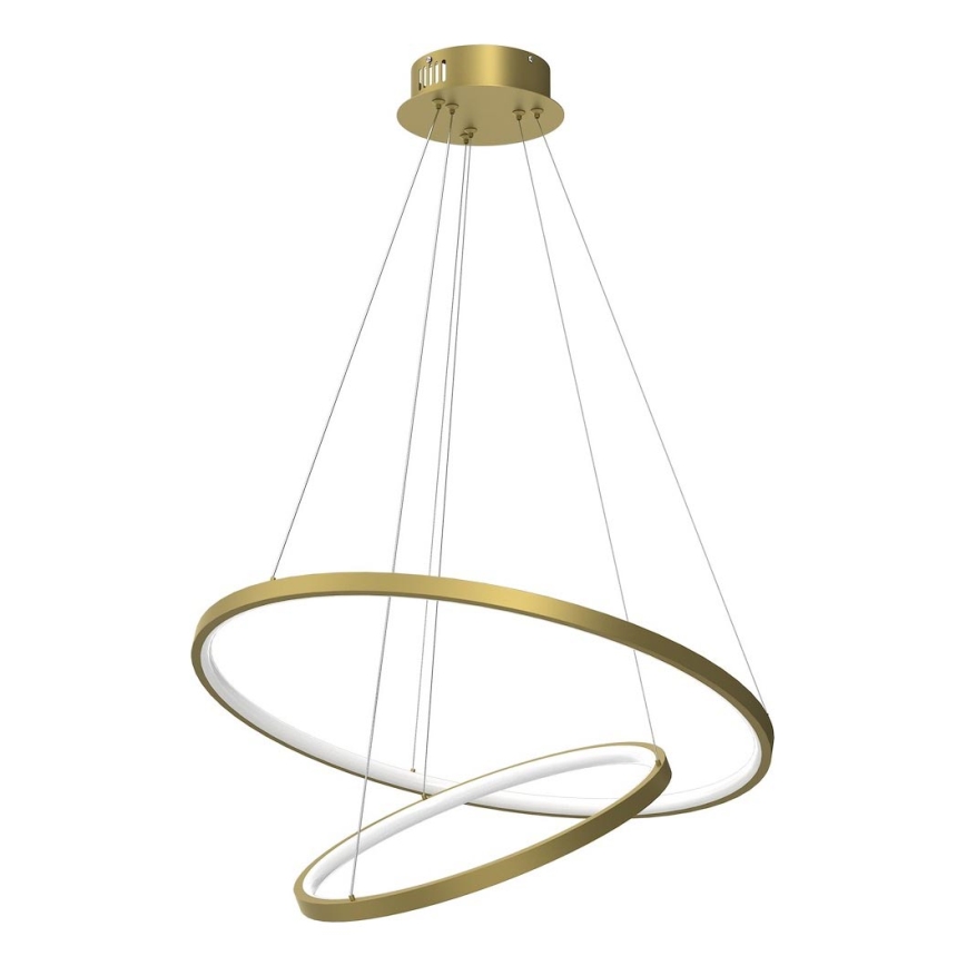 Candeeiro suspenso LED HOOP LED/51W/230V diâmetro 60 cm 4000K dourado