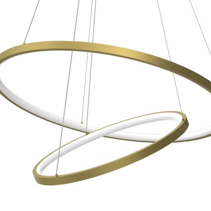 Candeeiro suspenso LED HOOP LED/51W/230V diâmetro 60 cm 4000K dourado