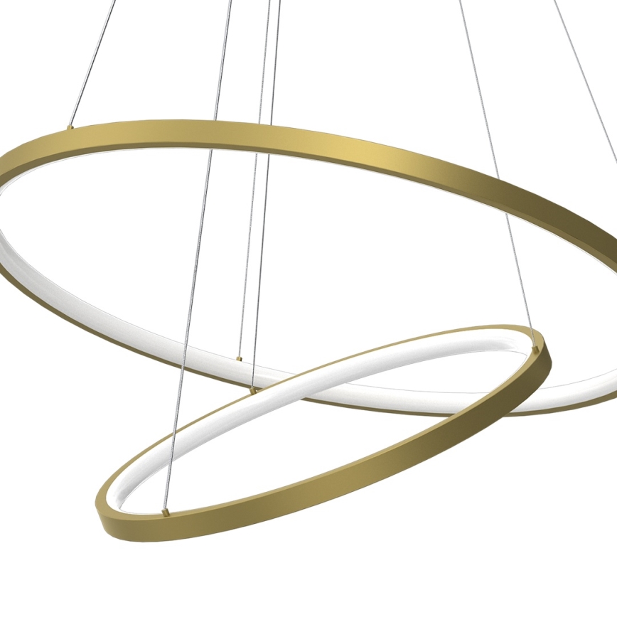 Candeeiro suspenso LED HOOP LED/51W/230V diâmetro 60 cm 4000K dourado