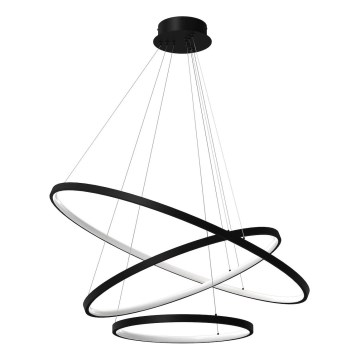 Candeeiro suspenso LED HOOP LED/93W/230V diâmetro 60 cm 4000K preto