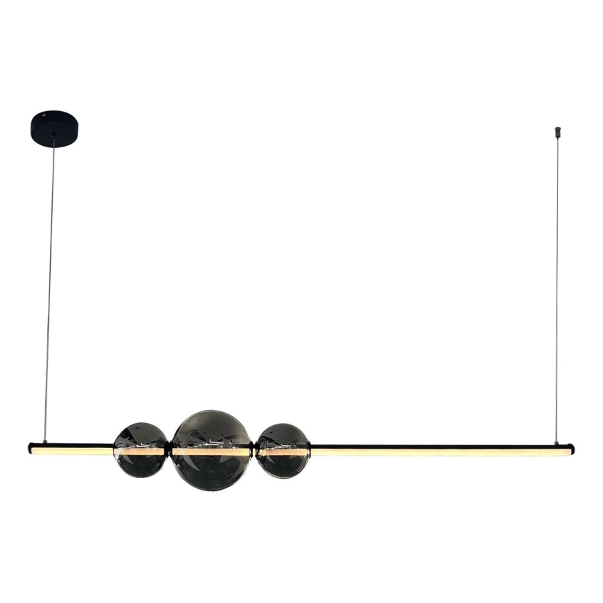 Candeeiro suspenso LED KUGEL LED/30W/230V preto