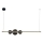 Candeeiro suspenso LED KUGEL LED/30W/230V preto