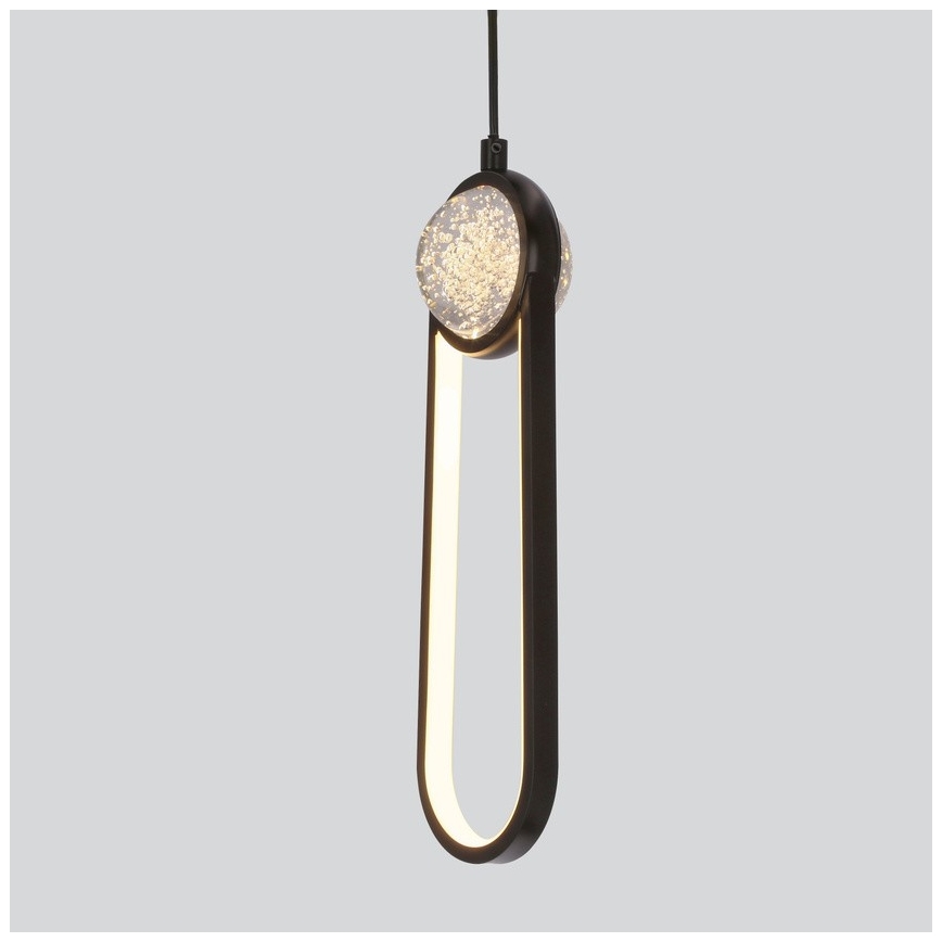 Candeeiro suspenso LED LACRIMA LED/15W/230V 3000K preto