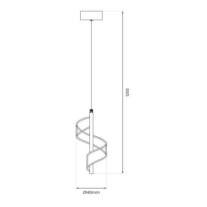 Candeeiro suspenso LED LARGO LED/10W/230V dourado