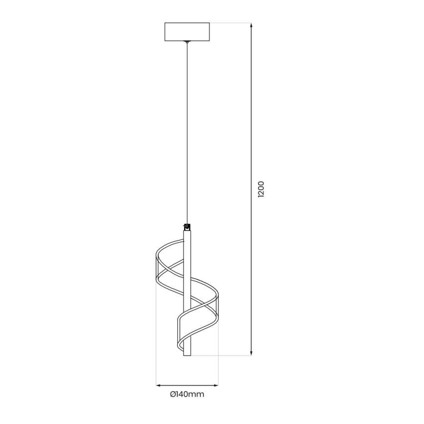 Candeeiro suspenso LED LARGO LED/10W/230V dourado