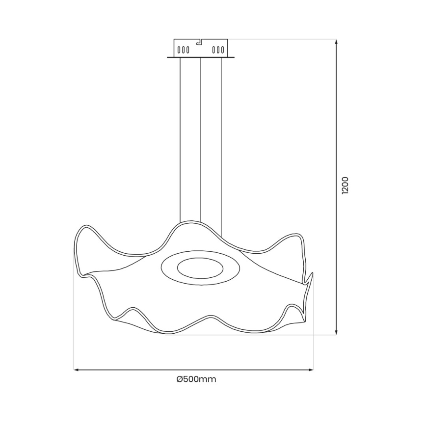 Candeeiro suspenso LED LARGO LED/16W/230V dourado