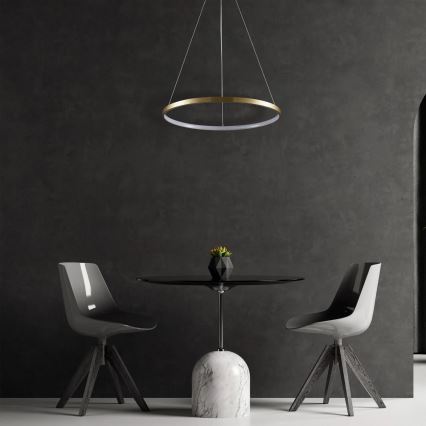 Candeeiro suspenso LED LEA LED/20W/230V 4000K diâmetro 50 cm dourado