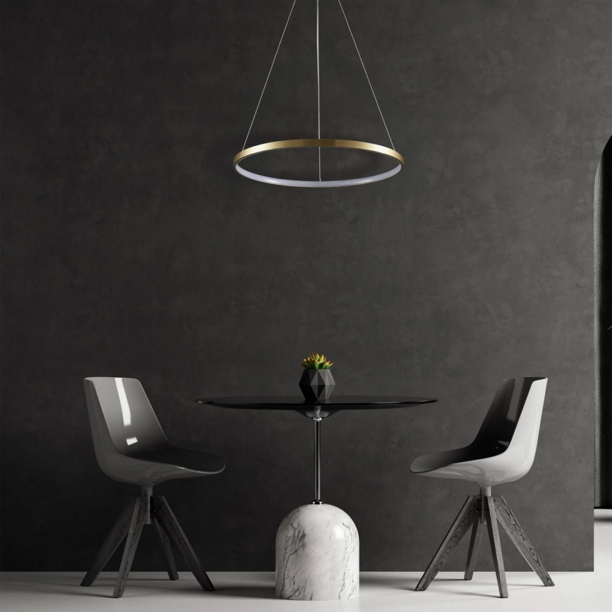 Candeeiro suspenso LED LEA LED/20W/230V 4000K diâmetro 50 cm dourado