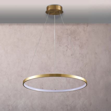 Candeeiro suspenso LED LEA LED/20W/230V 4000K diâmetro 50 cm dourado