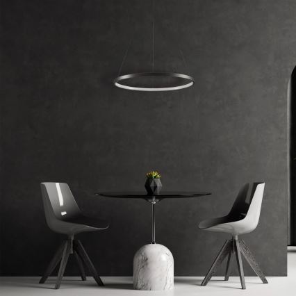 Candeeiro suspenso LED LEA LED/20W/230V 4000K diâmetro 50 cm preto