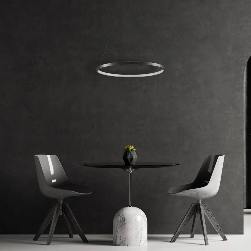 Candeeiro suspenso LED LEA LED/20W/230V 4000K diâmetro 50 cm preto