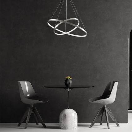 Candeeiro suspenso LED LEA LED/35W/230V 4000K diâmetro 60 cm cromado mate