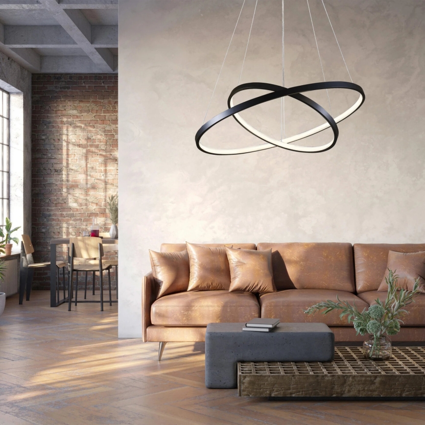Candeeiro suspenso LED LEA LED/35W/230V 4000K diâmetro 60 cm preto