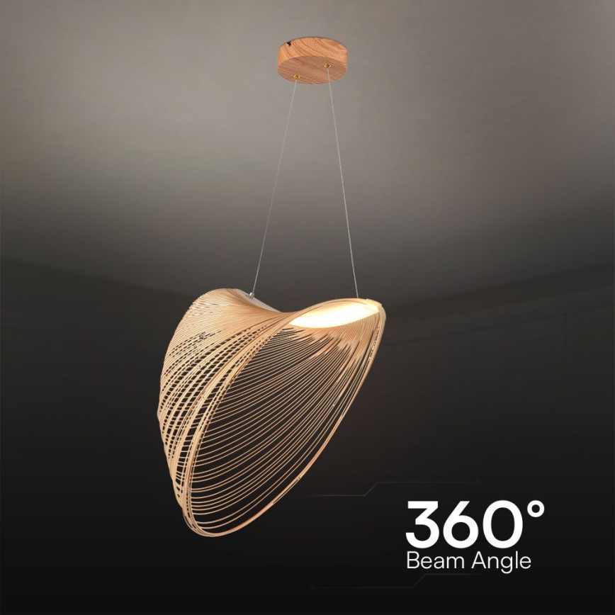 Candeeiro suspenso LED LED/10W/230V 3000K bege