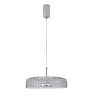 Candeeiro suspenso LED LED/10W/230V 3000K cromado brilhante diâmetro 35 cm