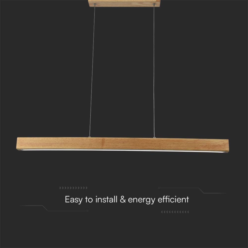 Candeeiro suspenso LED LED/12W/230V 4000K castanho