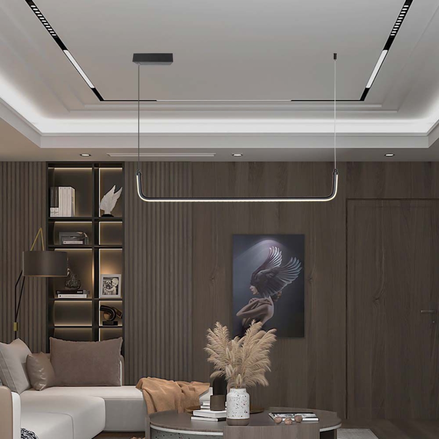 Candeeiro suspenso LED LED/12W/230V 4000K preto