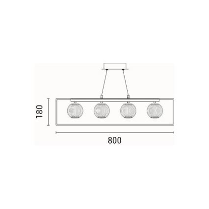 Candeeiro suspenso LED LED/14W/230V 3000K