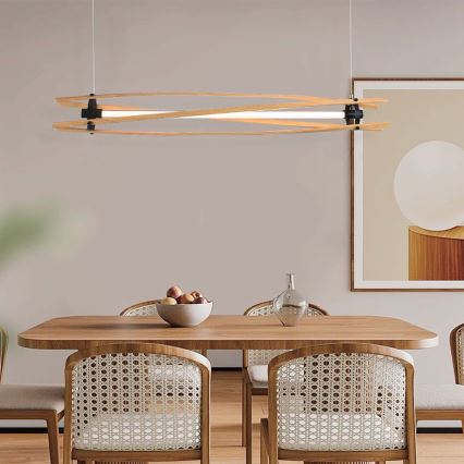 Candeeiro suspenso LED LED/15W/230V 3000K castanho