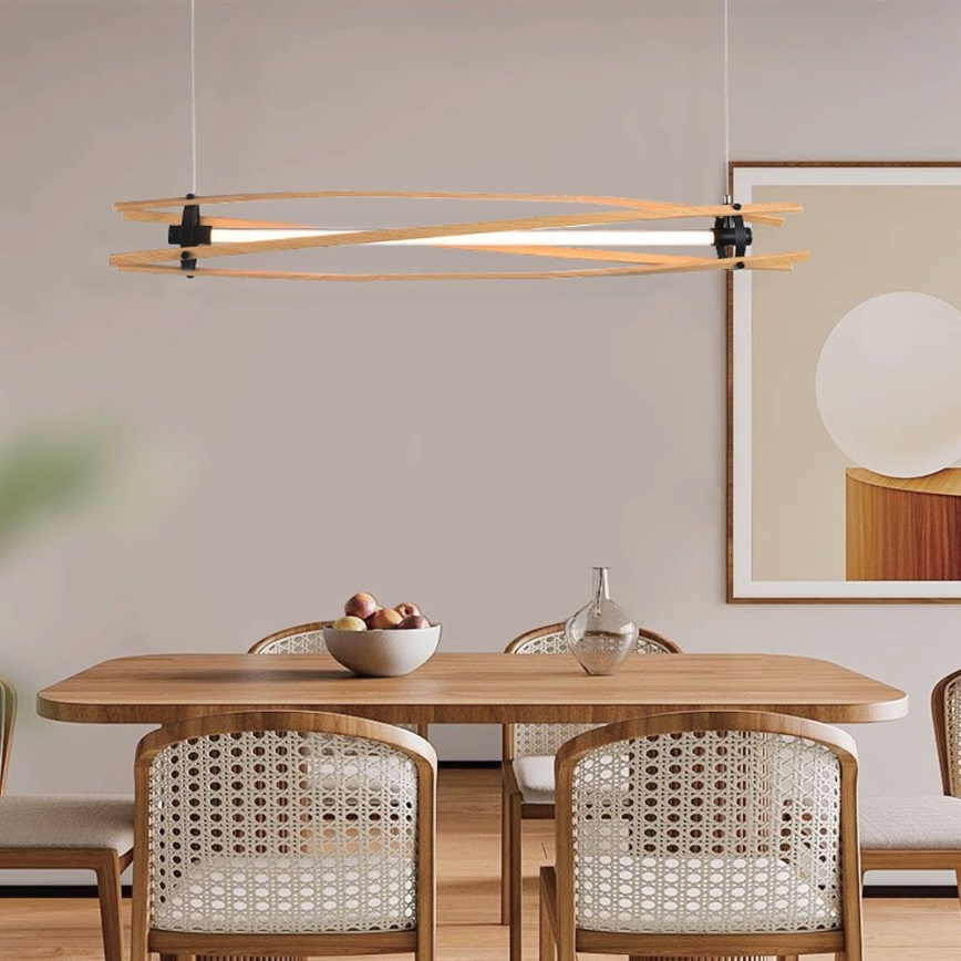 Candeeiro suspenso LED LED/15W/230V 3000K castanho