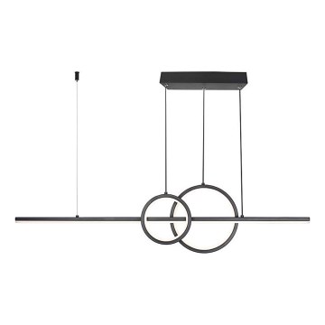 Candeeiro suspenso LED LED/15W/230V 4000K preto