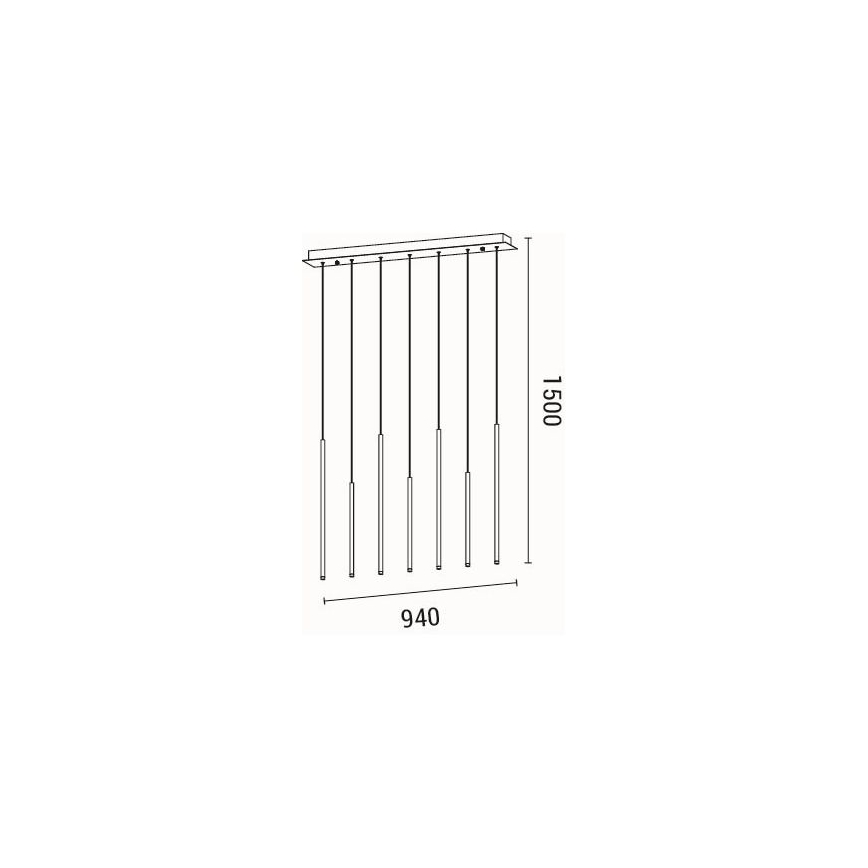 Candeeiro suspenso LED LED/16W/230V 3000K