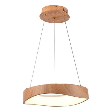 Candeeiro suspenso LED LED/18W/230V 3000K ø 40 cm castanho