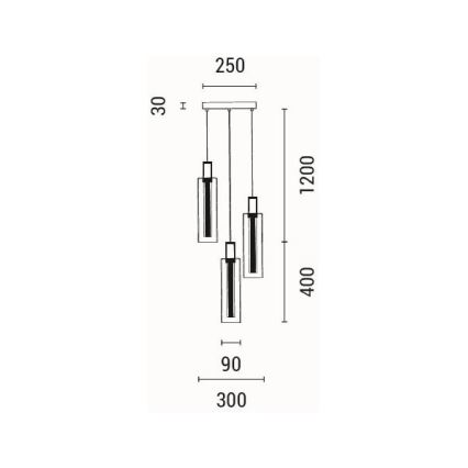 Candeeiro suspenso LED LED/21W/230V 3000K