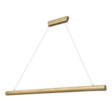 Candeeiro suspenso LED LED/22W/230V 4000K 120 cm cinza/madeira maciça