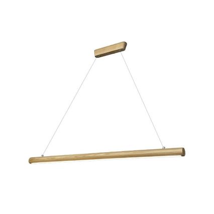 Candeeiro suspenso LED LED/22W/230V 4000K 120 cm cinza/madeira maciça