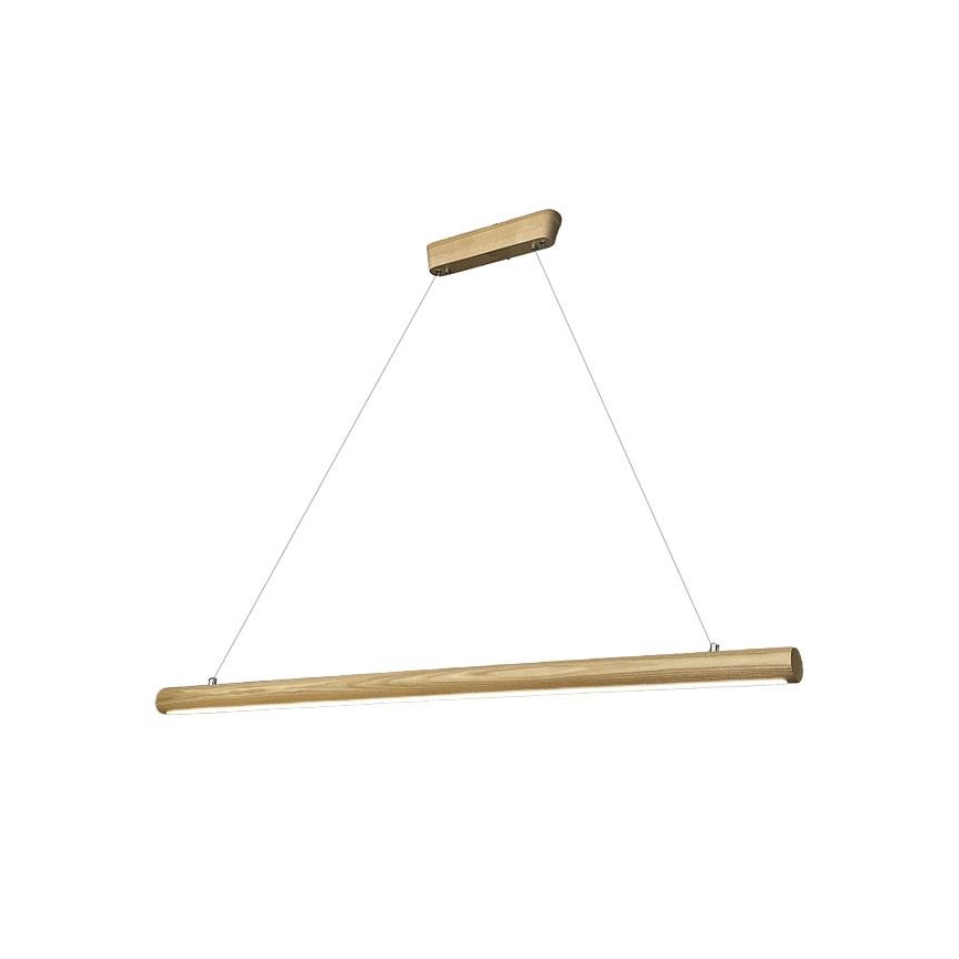 Candeeiro suspenso LED LED/22W/230V 4000K 120 cm cinza/madeira maciça