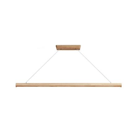 Candeeiro suspenso LED LED/22W/230V 4000K 120 cm cinza/madeira maciça