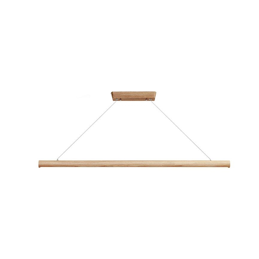 Candeeiro suspenso LED LED/22W/230V 4000K 120 cm cinza/madeira maciça