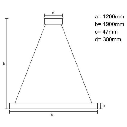 Candeeiro suspenso LED LED/22W/230V 4000K 120 cm cinza/madeira maciça