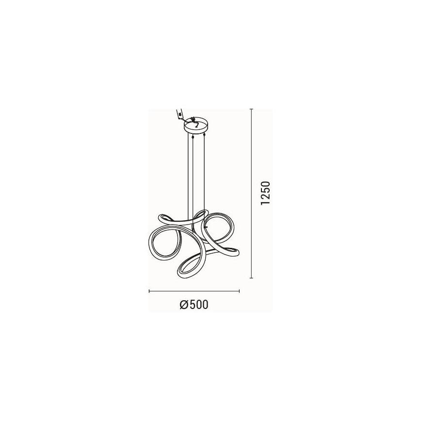 Candeeiro suspenso LED LED/24W/230V 3000K 50x120 cm