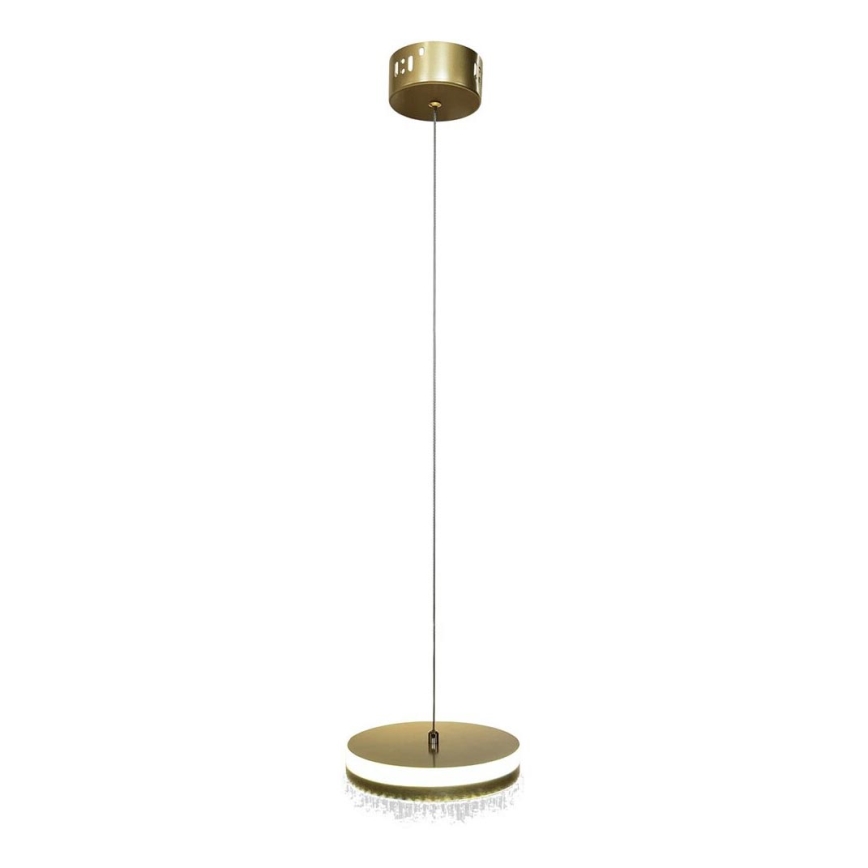 Candeeiro suspenso LED LED/25W/230V diâmetro 20 cm dourado