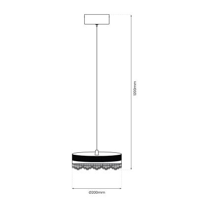Candeeiro suspenso LED LED/25W/230V diâmetro 20 cm dourado