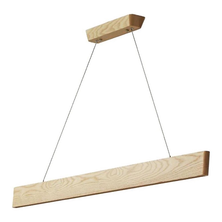 Candeeiro suspenso LED LED/26W/230V 4000K 150 cm cinza/madeira maciça