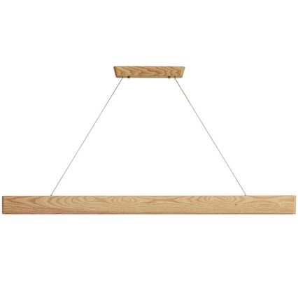 Candeeiro suspenso LED LED/26W/230V 4000K 150 cm cinza/madeira maciça