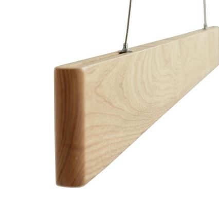 Candeeiro suspenso LED LED/26W/230V 4000K 150 cm cinza/madeira maciça