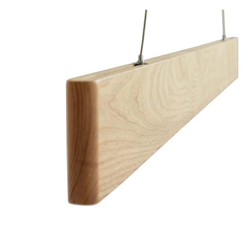 Candeeiro suspenso LED LED/26W/230V 4000K 150 cm cinza/madeira maciça
