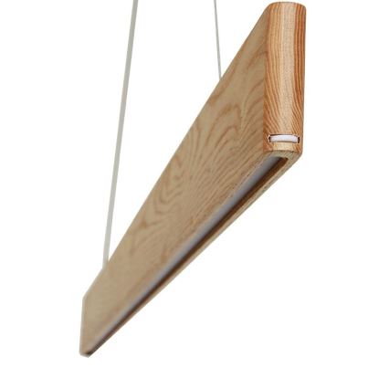 Candeeiro suspenso LED LED/26W/230V 4000K 150 cm cinza/madeira maciça