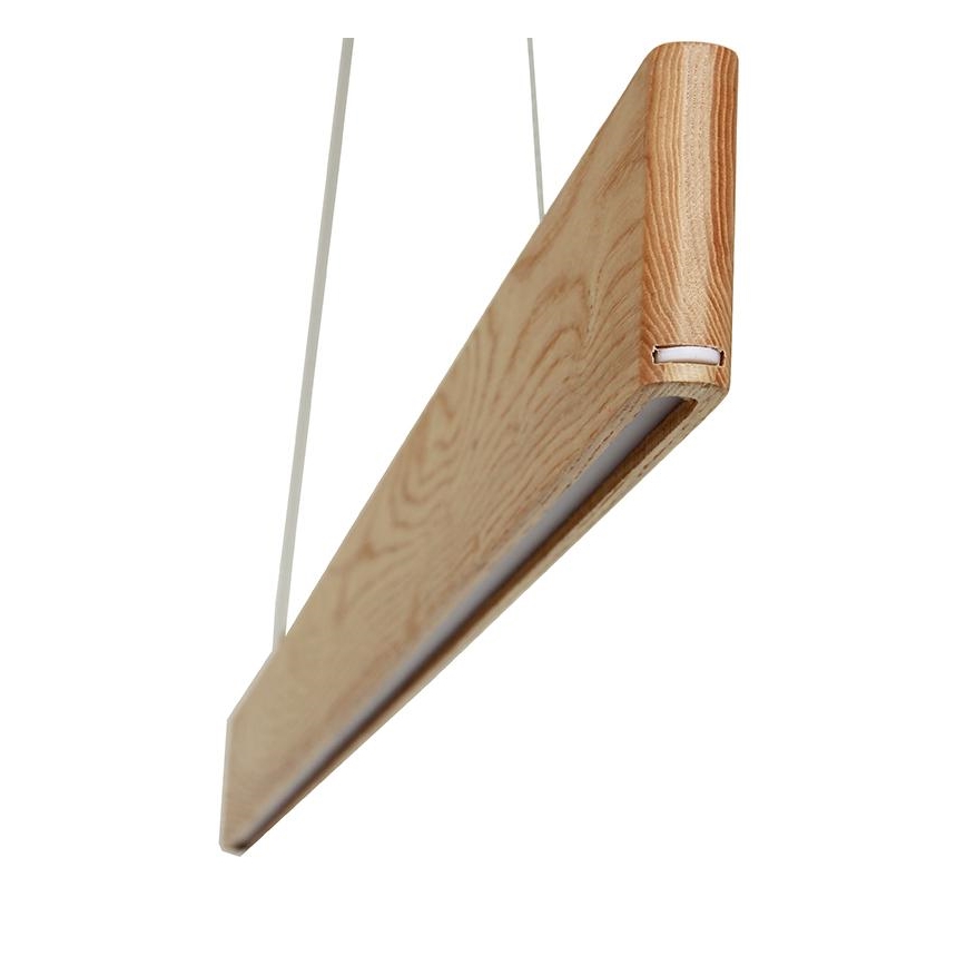 Candeeiro suspenso LED LED/26W/230V 4000K 150 cm cinza/madeira maciça