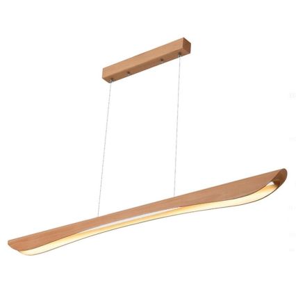 Candeeiro suspenso LED LED/26W/230V 4000K 150 cm faia/madeira maciça