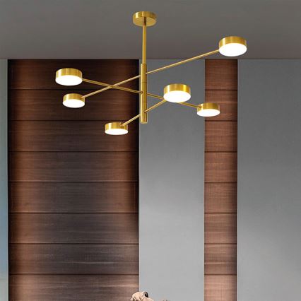 Candeeiro suspenso LED LED/30W/230V 3000K dourado