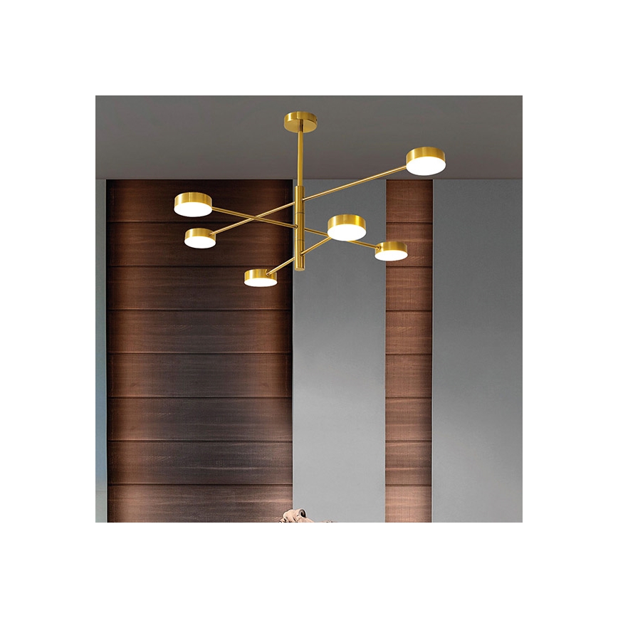 Candeeiro suspenso LED LED/30W/230V 3000K dourado