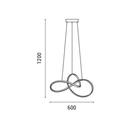 Candeeiro suspenso LED LED/30W/230V 3000K